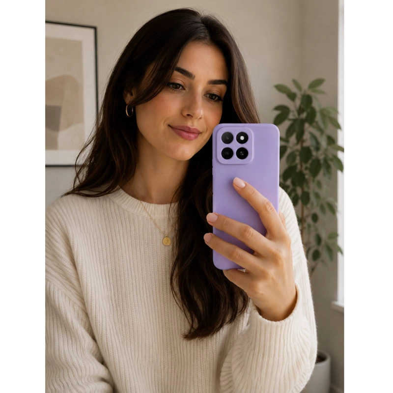 CARCASA COMPATIBLE CON HONOR X7D 5G GOMA FUCSIA - 3