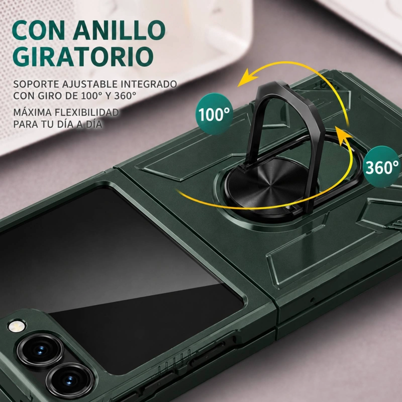 CARCASA ANTIGOLPE COMPATIBLE CON SAMSUNG ZFLIP 5 AZUL - 4
