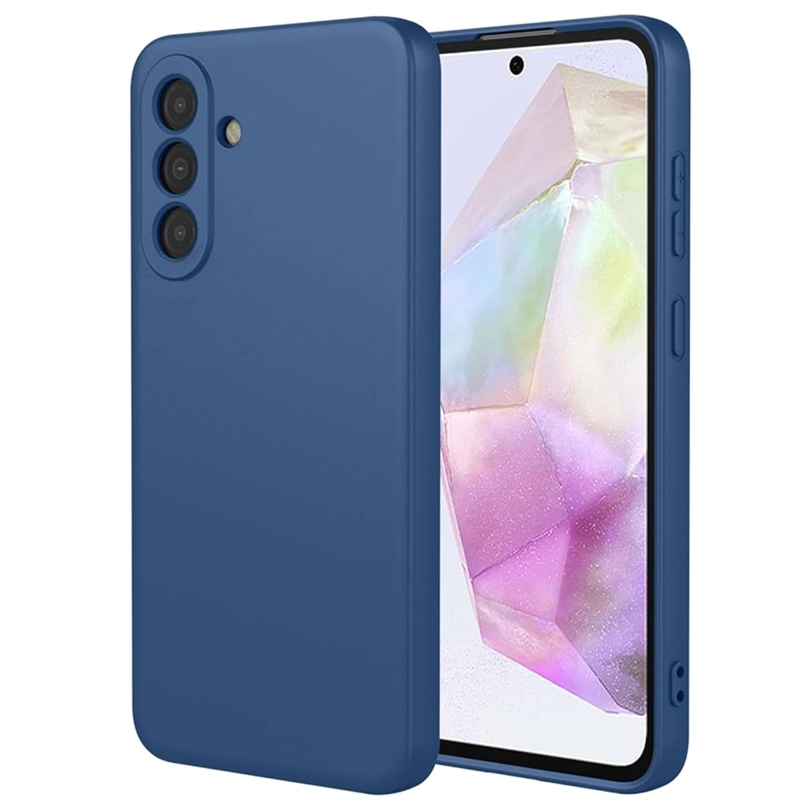 GENÉRICO CARCASA COMPATIBLE CON SAMSUNG A37 GOMA AZUL OSCURO