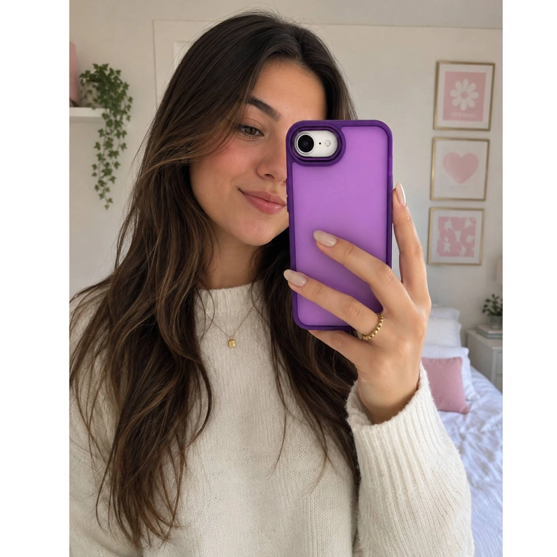 CARCASA MATTE COMPATIBLE CON IPHONE 17E ROSADO - 5