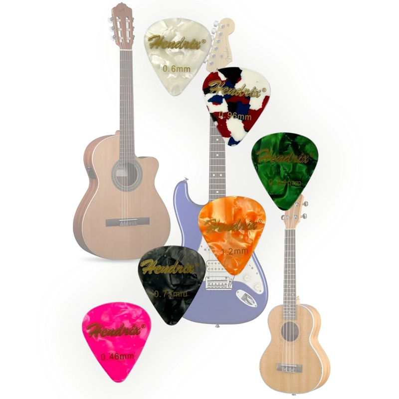 UÑETAS SET DE 06 PIEZAS HENDRIX PARA TODO TIPO DE GUITARRAS - 4