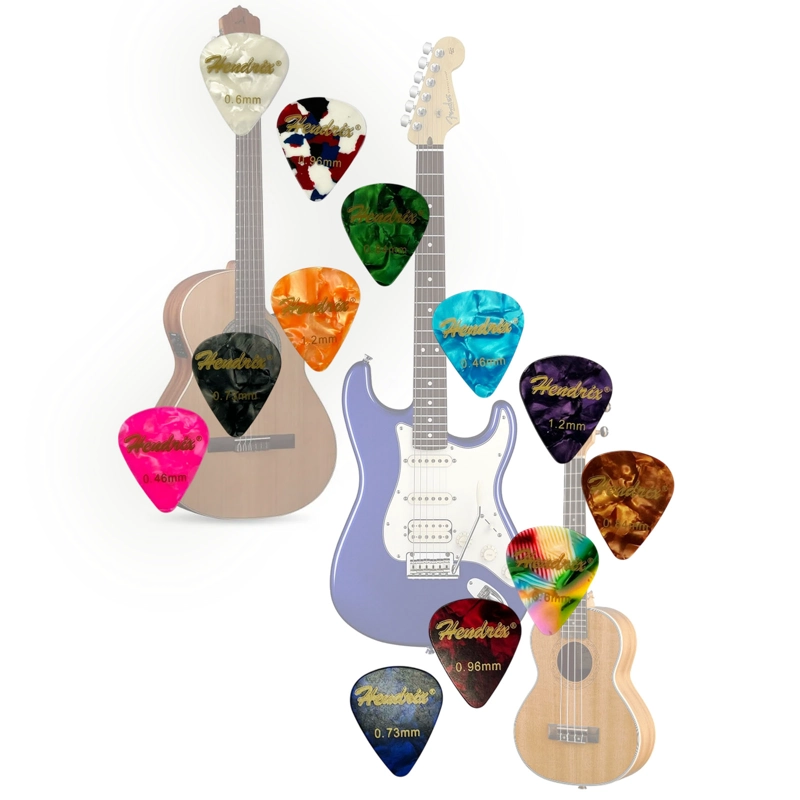 UÑETAS SET DE 12 PIEZAS HENDRIX PARA TODO TIPO DE GUITARRAS - 4