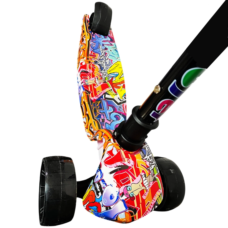 MONOPATIN SCOOTER INFANTIL PLEGABLE 3 RUEDAS ESTAMPADO ROJO - 3