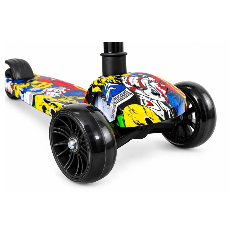 MONOPATIN SCOOTER INFANTIL PLEGABLE 3 RUEDAS ESTAMPADO ROJO - 6