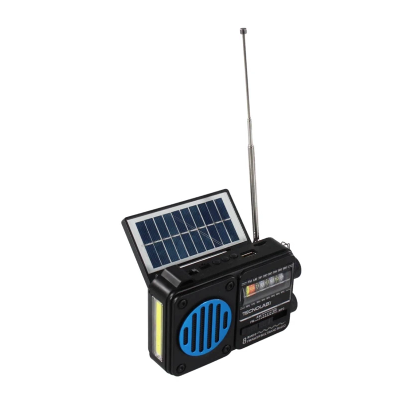 RADIO RECARGABLE FM/AM PORTATIL SOLAR USB-C BLUETOOTH - 1