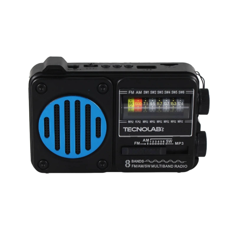 RADIO RECARGABLE FM/AM PORTATIL SOLAR USB-C BLUETOOTH - 3