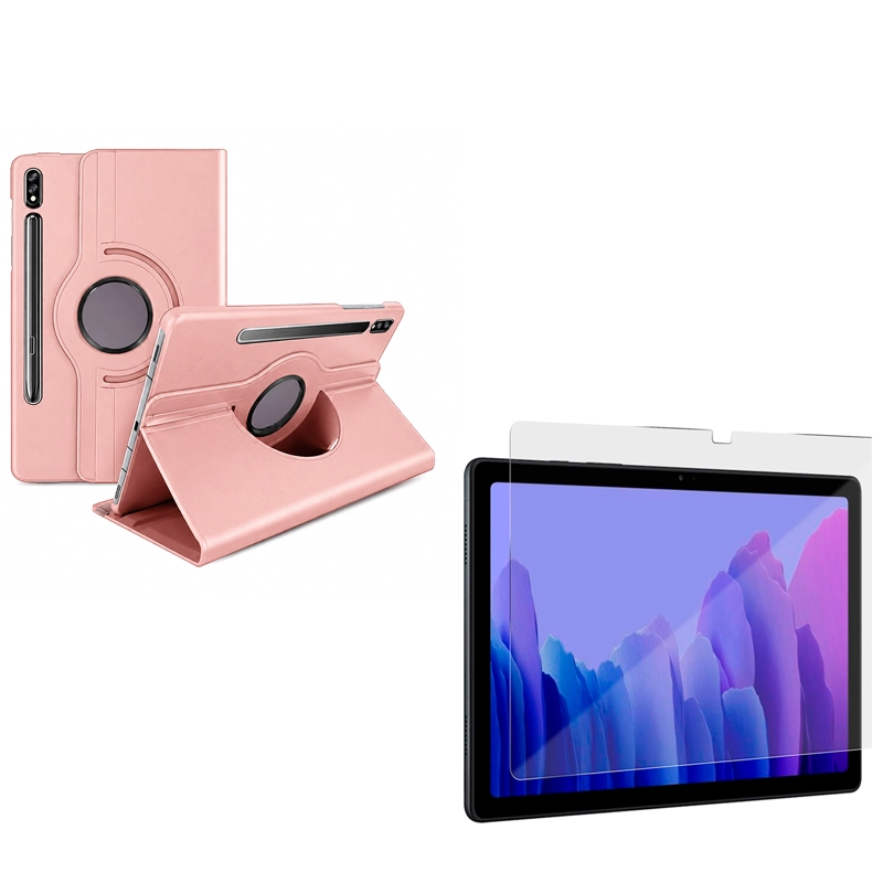 CARCASA LAMINA COMPATIBLE CON TABLET SAMSUNG S7 S8 GOLD ROSE - 1