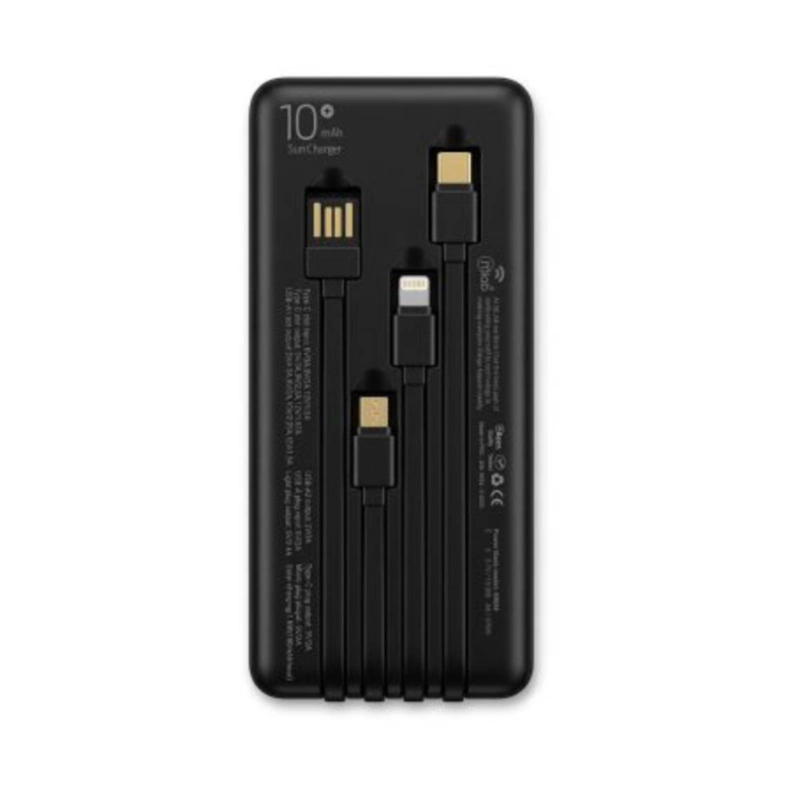 CARGADOR PORTATIL POWERBANK SOLAR 10000 MAH CARGA RAPIDO LED - 5