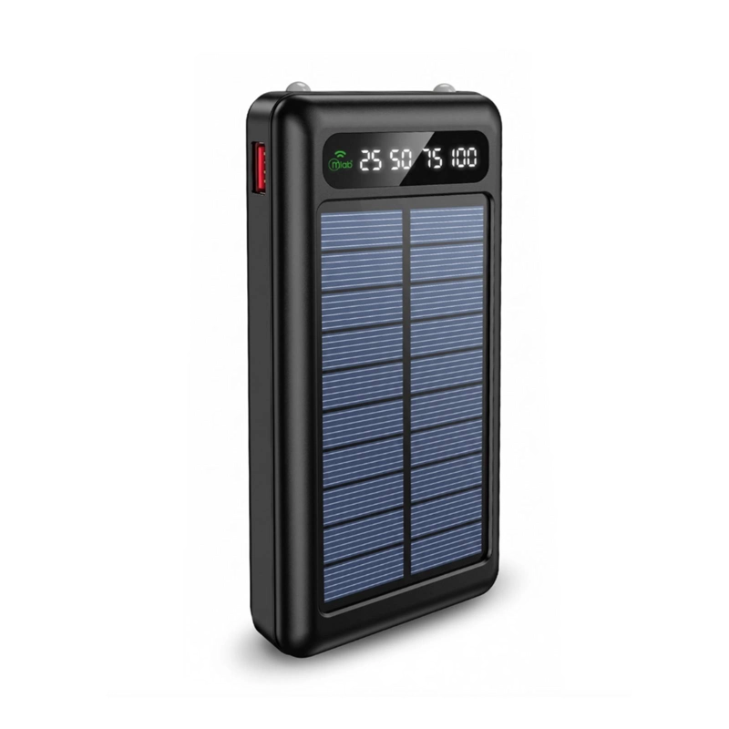 CARGADOR PORTATIL POWERBANK SOLAR 10000 MAH CARGA RAPIDO LED - 7