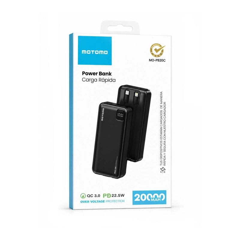 CARGADOR PORTATIL POWERBANK 20000 MAH CARGA RAPIDO USC-C - 2