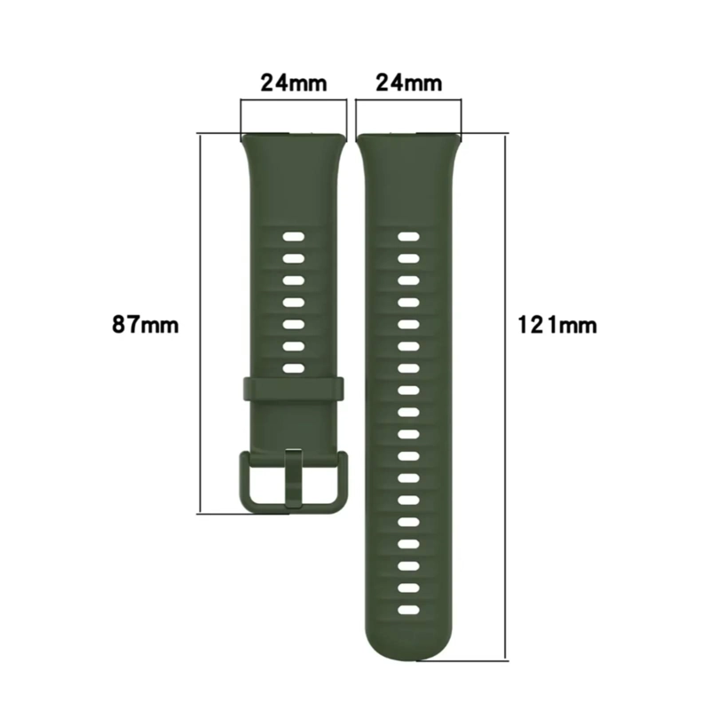 CORREA SILICONA COMPATIBLE CON HUAWEI FIT 3/ 4 / 4 PRO VERDE - 5