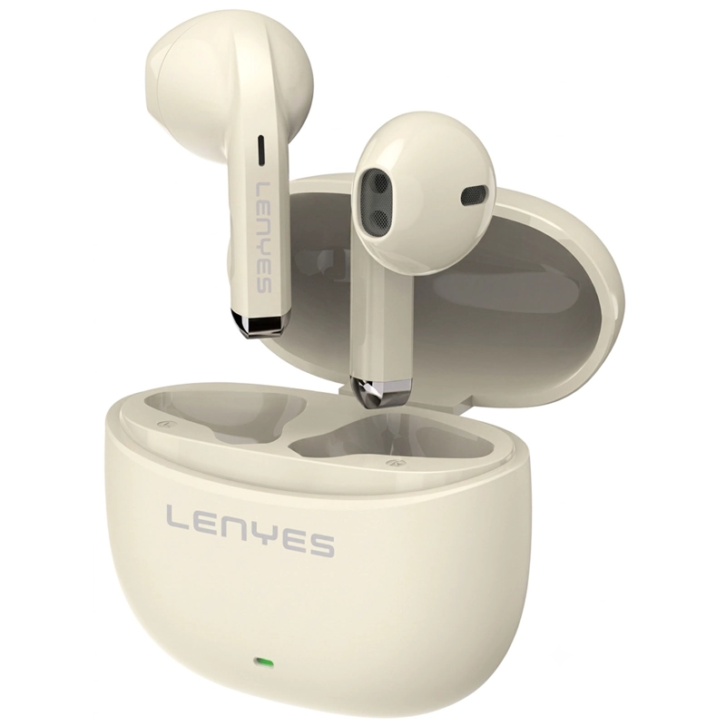 AUDIFONOS INALAMBRICOS BLUETOOTH COMODOS LENYES AIR99 BEIGE - 1