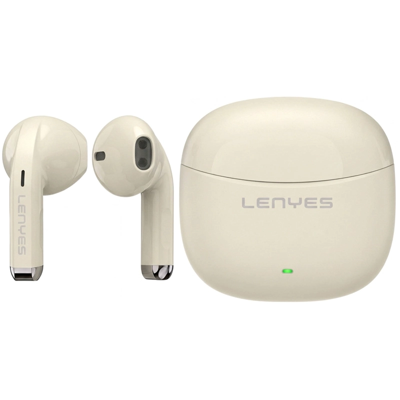 AUDIFONOS INALAMBRICOS BLUETOOTH COMODOS LENYES AIR99 BEIGE - 3