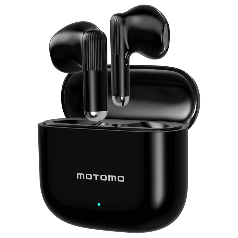 AUDIFONOS INALAMBRICOS BLUETOOTH TACTIL MOTOMO MO-G017 NEGRO - 1