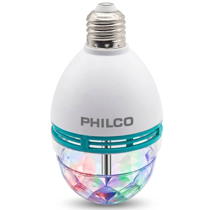 ESFERA DE LUZ RGB GIRATORIA PARA FIESTA CONEXION SOQUETE E27 - 1