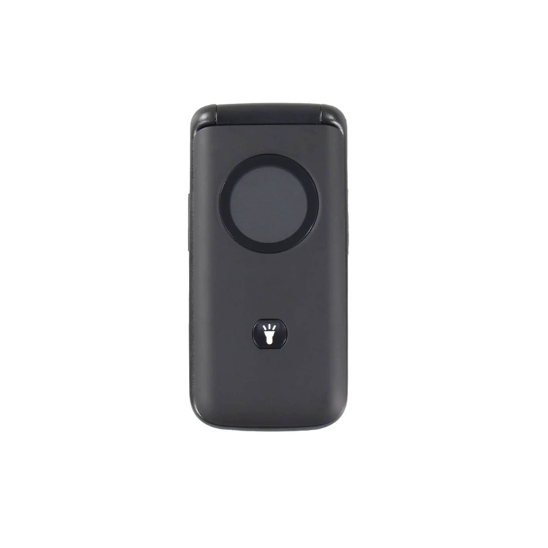 TELE FONO PARA ADULTO MAYOR ALMEJA 1.77”BOTON EMERGENCIA NEGRO - 6