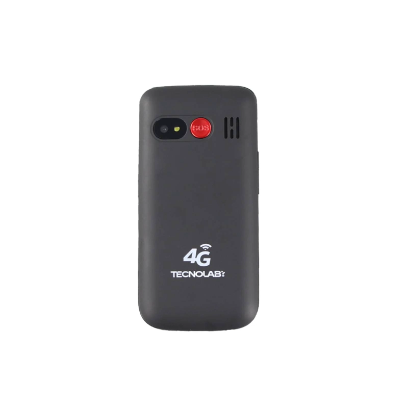 TELE FONO PARA ADULTO MAYOR ALMEJA 1.77”BOTON EMERGENCIA NEGRO - 9