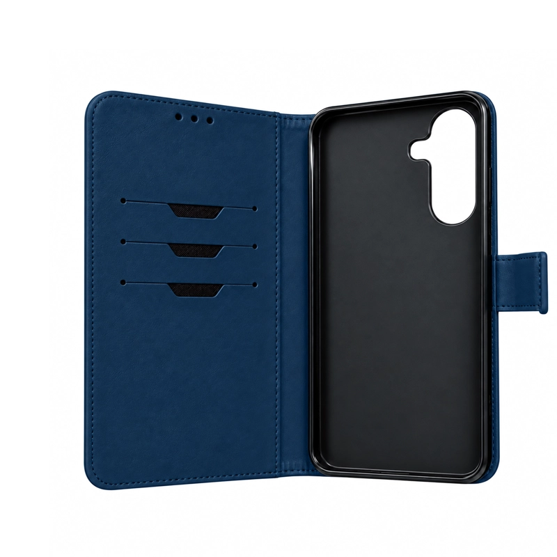 CARCASA AGENDA FLIP COVER COMPATIBLE CON SAMSUNG S26 FE AZUL - 3