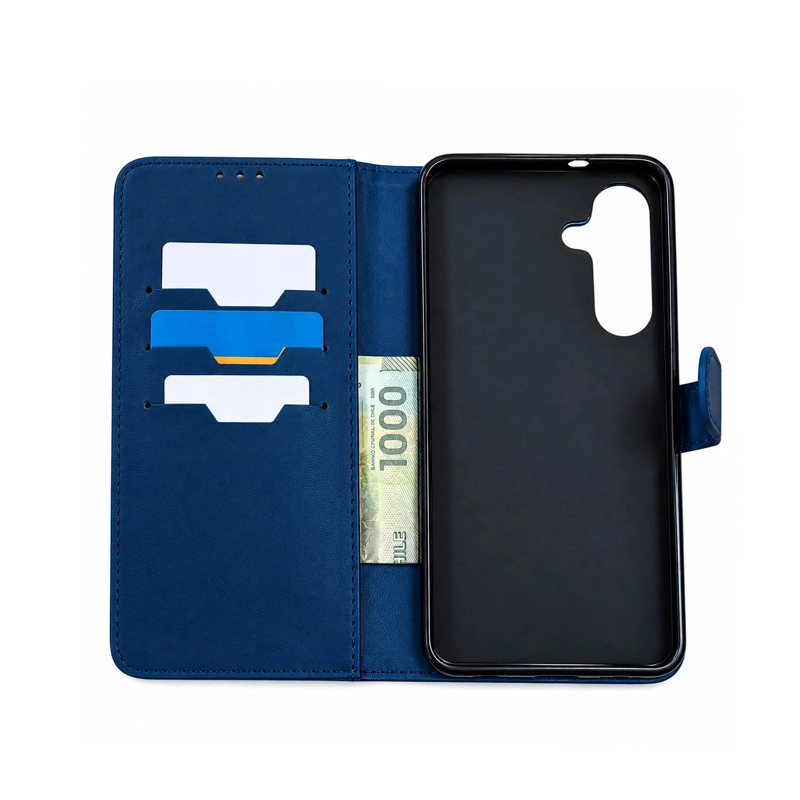 CARCASA AGENDA FLIP COVER COMPATIBLE CON SAMSUNG S26 FE AZUL - 4