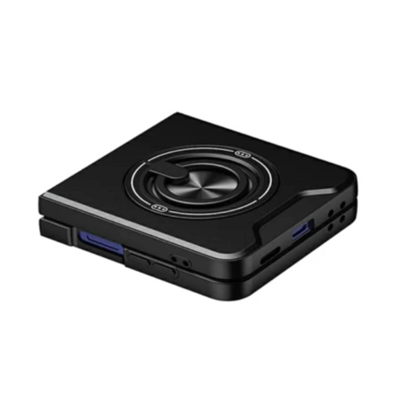 CARCASA CON ANILLO COMPATIBLE CON SAMSUNG Z FLIP 8 NEGRO - 3