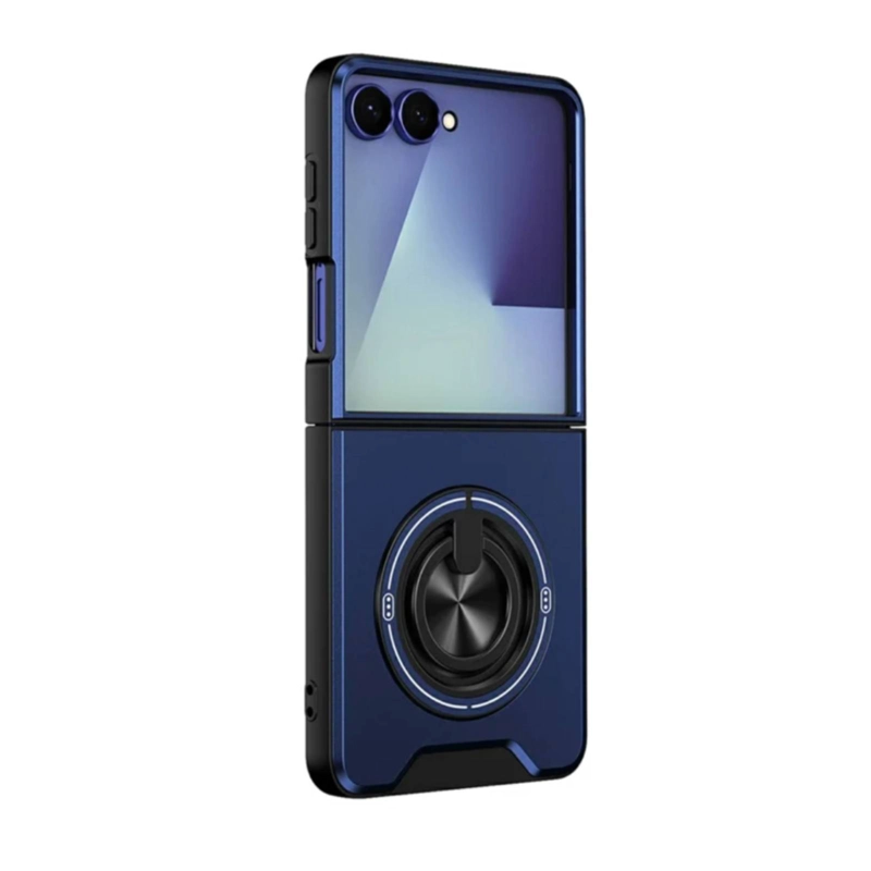 CARCASA CON ANILLO COMPATIBLE CON SAMSUNG Z FLIP 8 AZUL - 2