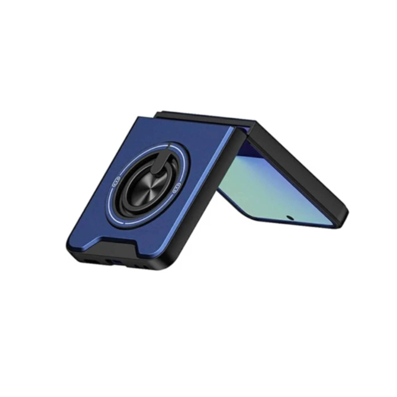 CARCASA CON ANILLO COMPATIBLE CON SAMSUNG Z FLIP 8 AZUL - 4