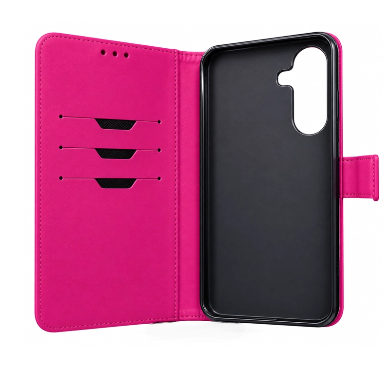 CARCASA AGENDA FLIP COVER COMPATIBLE CON SAMSUNG S26 FE FUCSIA - 3