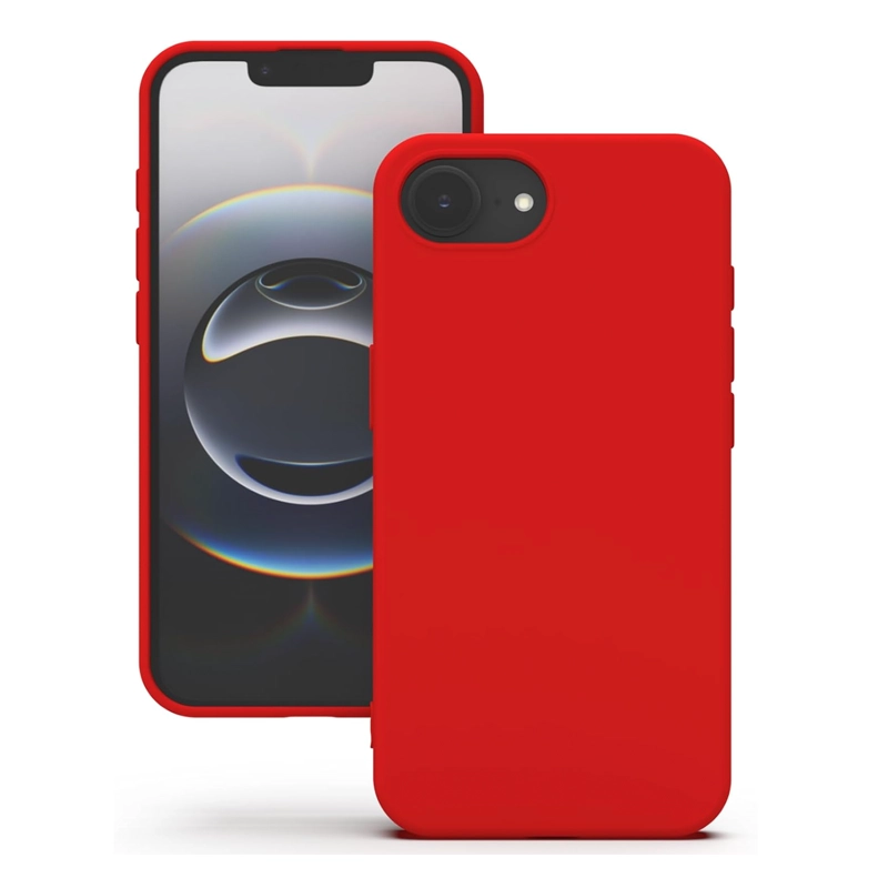 CARCASA ANTIGOLPES COMPATIBLE CON IPHONE 17E GOMA ROJO - 1