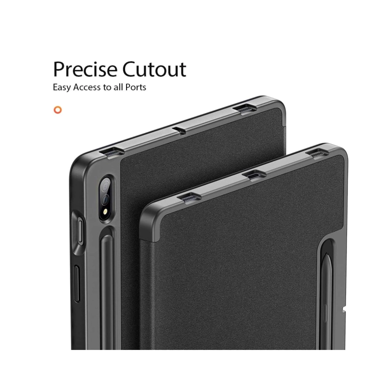 FUNDA SMART COVER PARA TABLET SAMSUNG S9 FE + PLUS CELESTE - 3