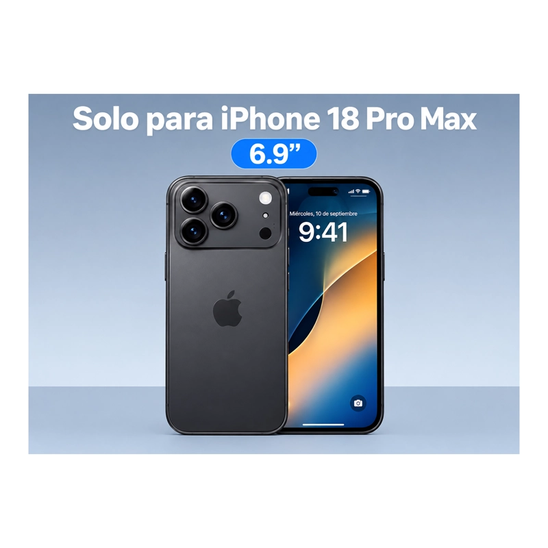 CARCASA TRANSPARENTE COMPATIBLE CON IPHONE 18 PRO MAX - 5