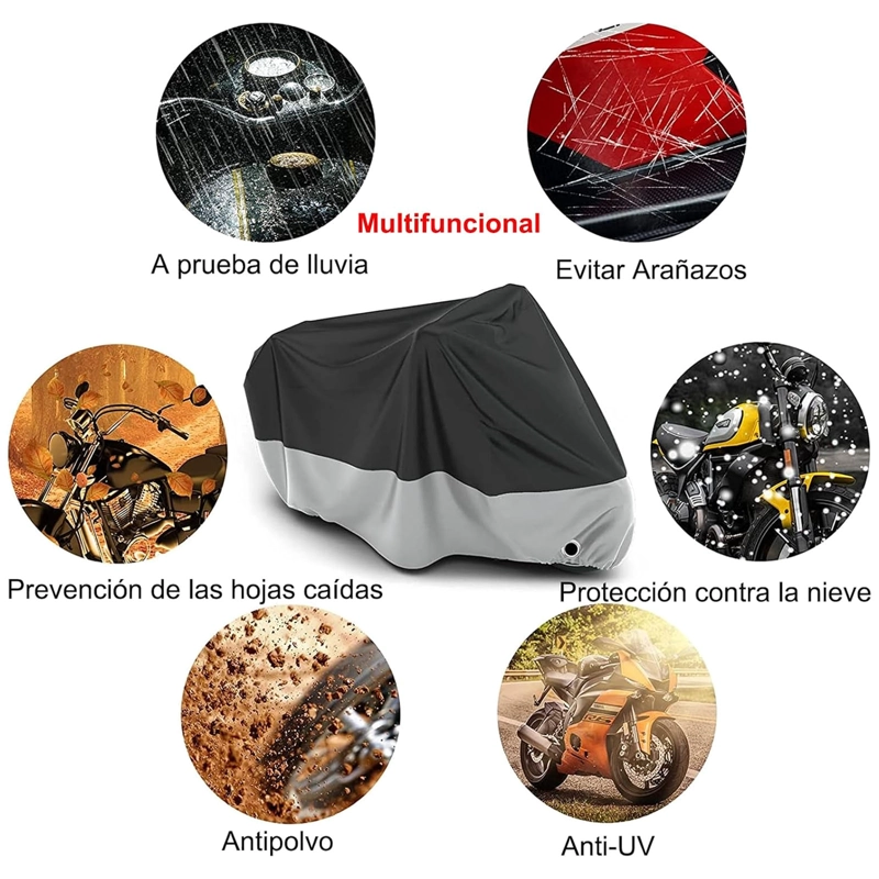 FUNDA IMPERMEABLE DE MOTOCICLETA SCOOTER Y BICICLETA TALLA M - 4
