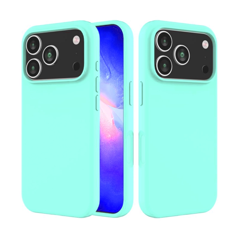 CARCASA LAMINA CLEAR COMPATIBLE CON IPHONE 18 PRO MAX TURQUESA - 2