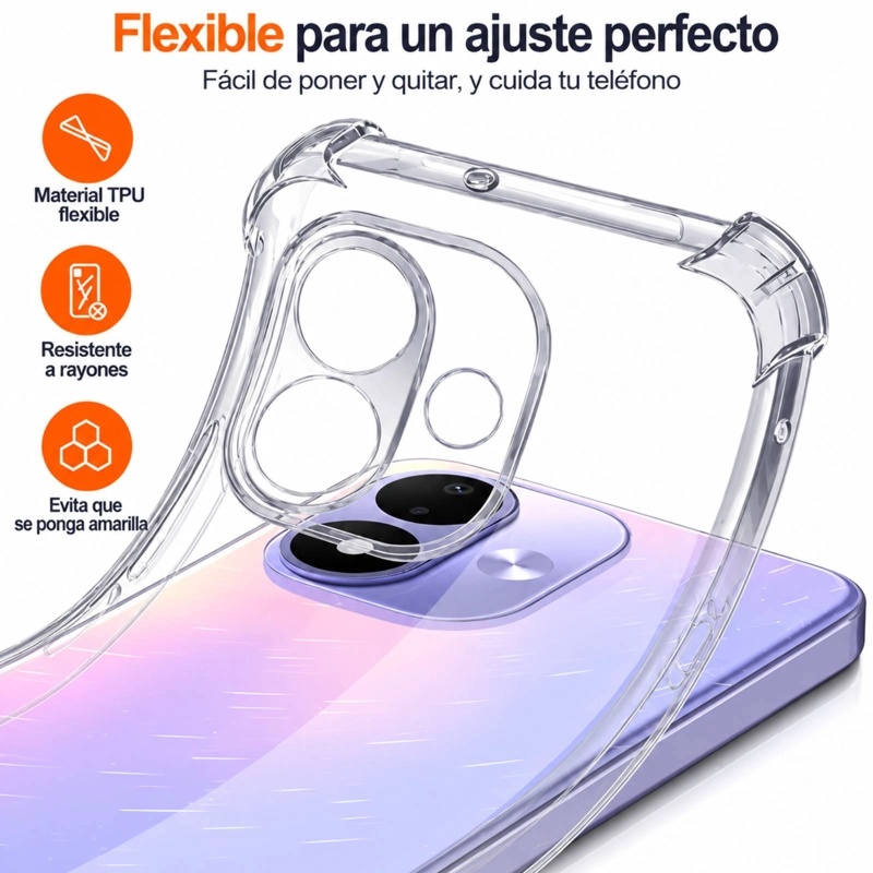 CARCASA  ANTISHOK COMPATIBLE CON REDMI NOTE 17 4G/5G - 3