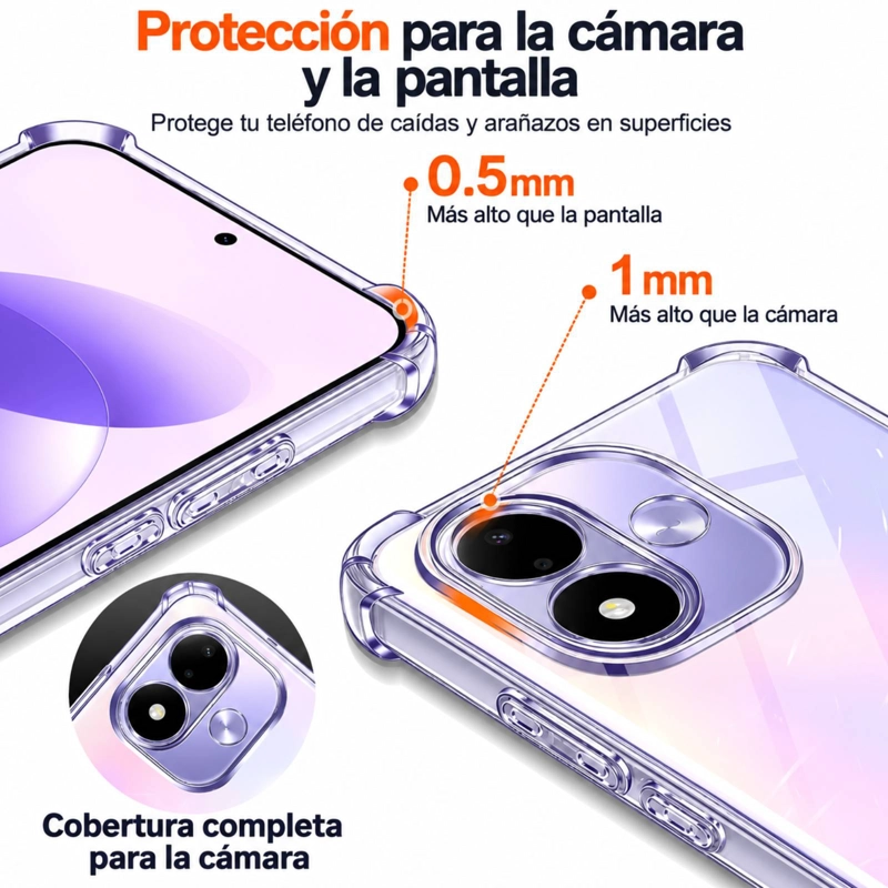 CARCASA  ANTISHOK COMPATIBLE CON REDMI NOTE 17 4G/5G - 5