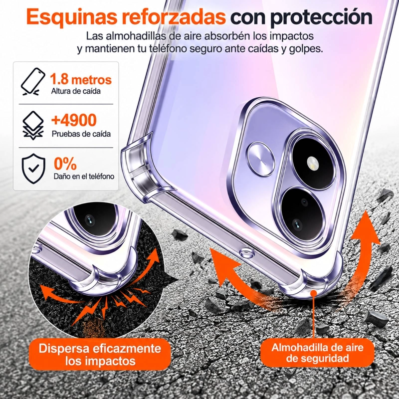 CARCASA  ANTISHOK COMPATIBLE CON REDMI NOTE 17 4G/5G - 6