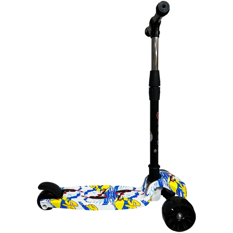 MONOPATIN SCOOTER INFANTIL PLEGABLE 3 RUEDAS CON LUZ BLANCO - 3