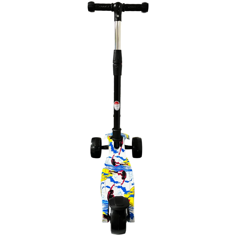 MONOPATIN SCOOTER INFANTIL PLEGABLE 3 RUEDAS CON LUZ BLANCO - 4