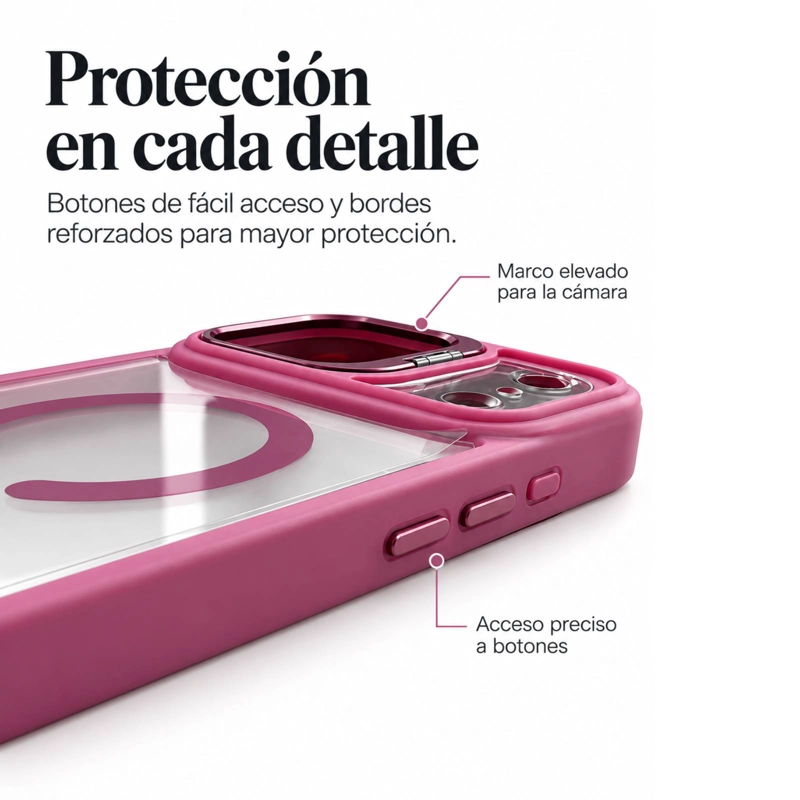 CARCASA MAGNE TICA BORDE COMPATIBLE CON IPHONE 18 PRO MAX BURDEO - 5
