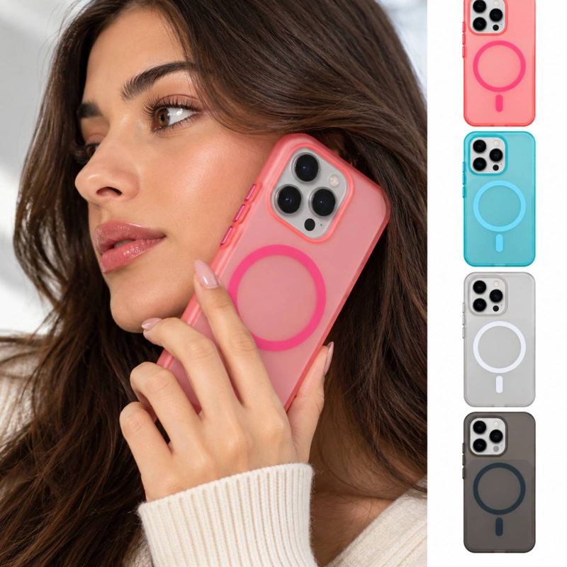 CARCASA MATTE MAGNE TIC COMPATIBLE CON XIAOMI 17 5G ROSADO - 4