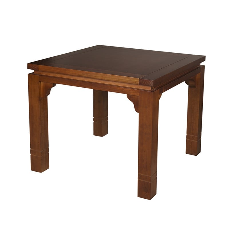 JUEGO DE COMEDOR LUCIANA CUADRADA 4 SILLAS MADERA COLOR MIEL TAPIZ CAFÉ JASPEADO - 8