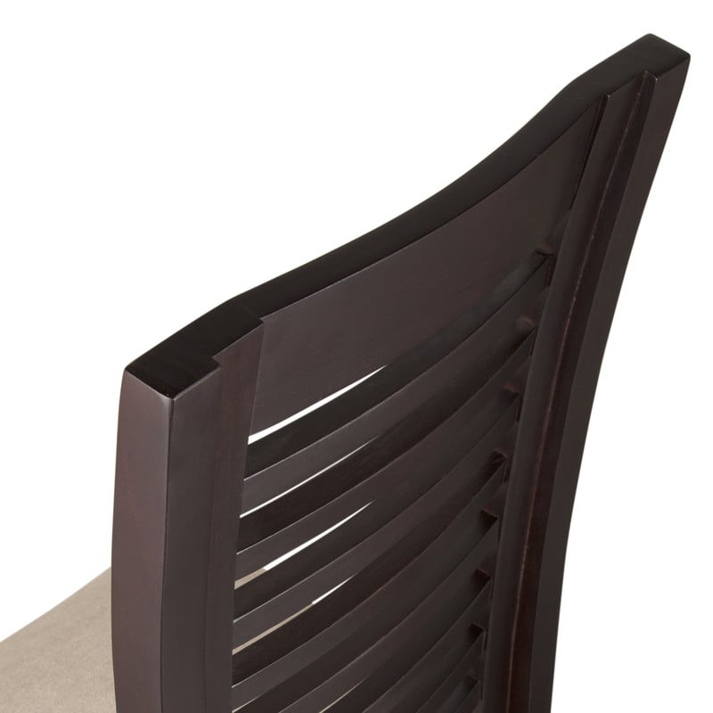 SILLAS ARTHOME LUCIANA MADERA CHOCOLATE PACK 6 TAPIZ BEIGE JASPEADO - 3