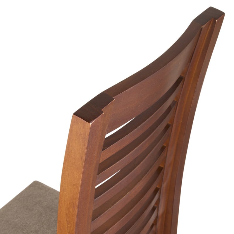 SILLAS ARTHOME LUCIANA MADERA PACK 8 MIEL TAPIZ CAFÉ JASPEADO - 3