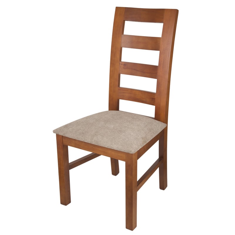 SILLAS ARTHOME AMELIA MADERA PACK 8 MIEL TAPIZ CAFÉ JASPEADO - 2