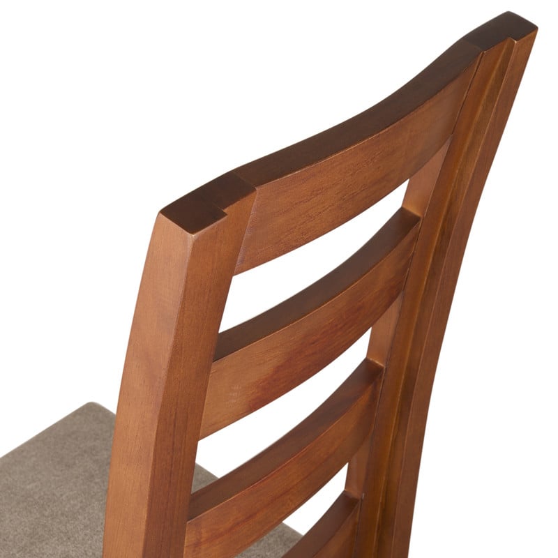 SILLAS ARTHOME AMELIA MADERA PACK 8 MIEL TAPIZ CAFÉ JASPEADO - 3
