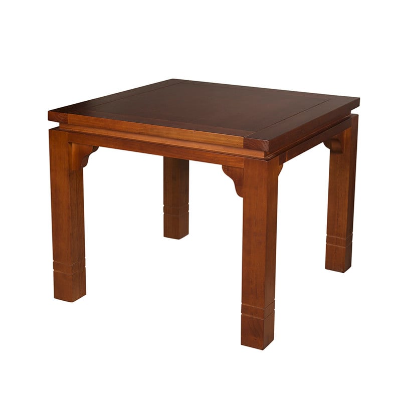 JUEGO DE COMEDOR PASCAL 92X92 CM 4 SILLAS MADERA COLOR MIEL TAPIZ EN COLOR CAFE JASPEADO - 4