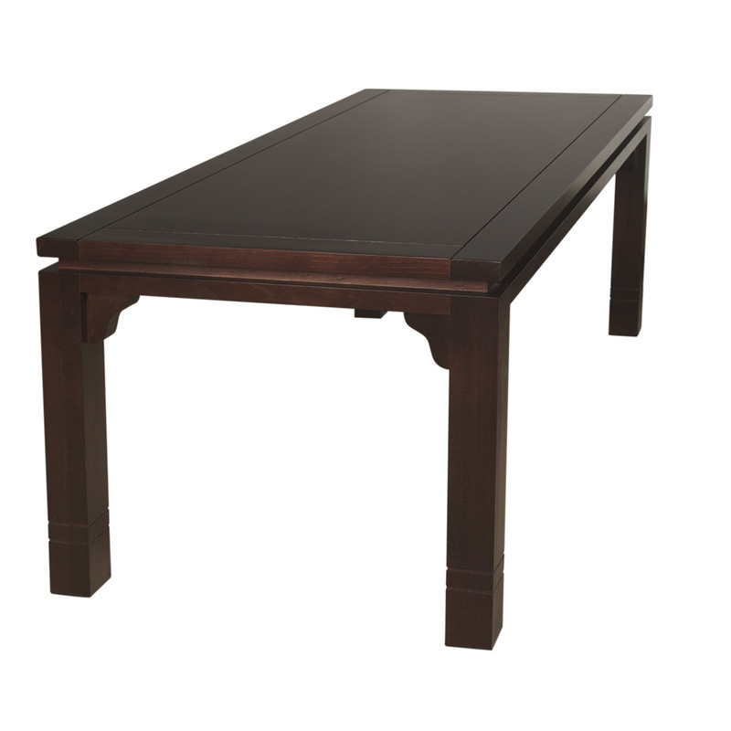 JUEGO DE COMEDOR PASCAL 92X200 CM 8 SILLAS MADERA COLOR CHOCOLATE TAPIZ BEIGE JASPEADO - 3