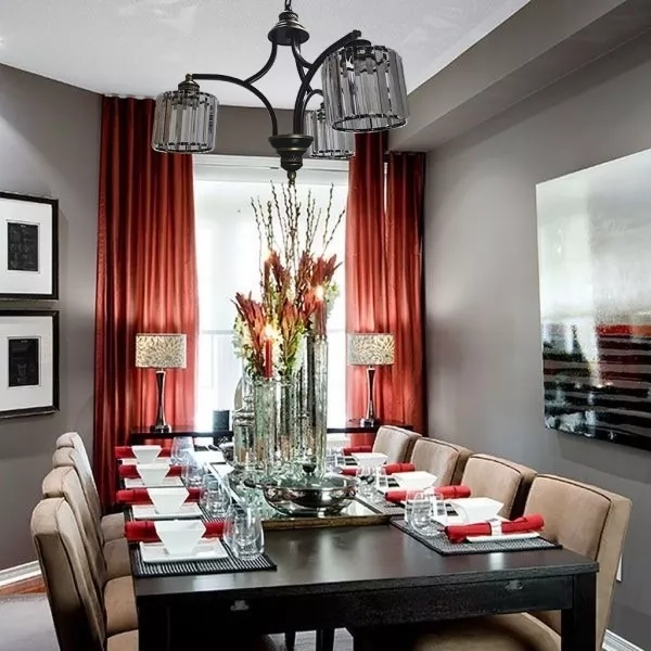 LAMPARA COLGANTE ELEGANTE METAL VIDRIO NEGRO DORADO 3 LUCES - 4