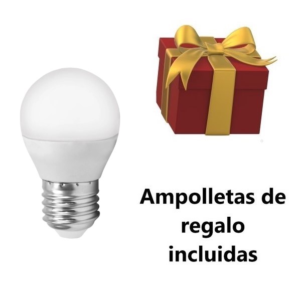 LÁMPARA TECHO NEGRA METALICA 8 TULIPAS AMPOLLETAS INCLUIDAS - 6