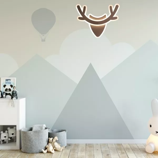 APLIQUE DE PARED LED 23 W CÁLIDO. FORMA DE CIERVO NIÑOS - 2