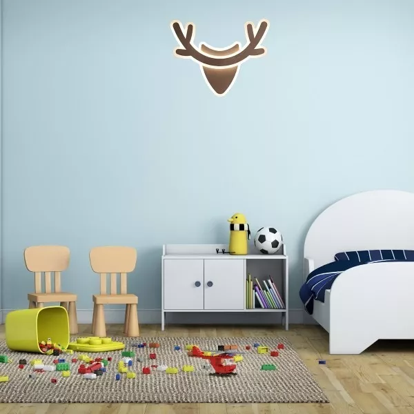 APLIQUE DE PARED LED 23 W CÁLIDO. FORMA DE CIERVO NIÑOS - 4